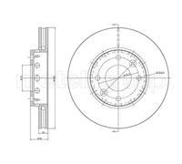 2x Disco freno ventilato 23-1355C METELLI per KIA CARENS I MPV / Space wagon