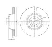 2x Disco freno ventilato 23-1357C METELLI per LAND ROVER RANGE ROVER III