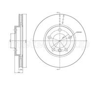 METELLI 2x Disco Freni Anteriore Ø294 MM Ventilato per Mini Countryman R60
