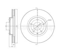 Disco Freno Metelli 23-1455C per Mazda Assale Anteriore