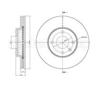 METELLI 2X Disco Freno Anteriore Ø256 Mm Per Chevrolet Aveo Berlina T300 1.4
