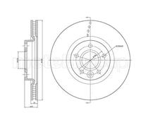 2x Disco freno ventilato 23-1476C METELLI per VOLVO V40 Hatchback