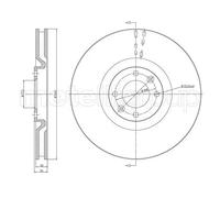 2x Disco freno ventilato 23-1483C METELLI per CITROËN PEUGEOT DS