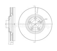 2x Disco freno ventilato 23-1496C METELLI per JAGUAR S-TYPE II XJ