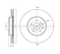 2x Disco freno ventilato 23-1507C METELLI per OPEL CHEVROLET