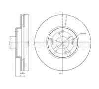 2x Disco freno ventilato 23-1555C METELLI per HONDA FR-V