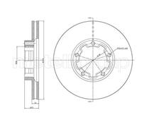 2x Disco freno ventilato 23-1557 METELLI per NISSAN CABSTAR E
