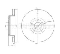 2x Disco freno ventilato 23-1560C METELLI per JEEP GRAND CHEROKEE III