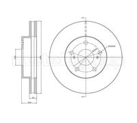 2x Disco freno ventilato 23-1567C METELLI per TOYOTA HILUX VII Pick-up