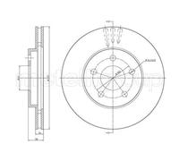 2x Disco freno ventilato 23-1629C METELLI per DODGE PLYMOUTH CHRYSLER