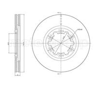 2x Disco freno ventilato 23-1675C METELLI per FORD MAZDA