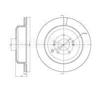 2x Disco freno ventilato 23-1702C METELLI per HYUNDAI ix55