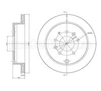 2x Disco freno ventilato 23-1730C METELLI per MAZDA MPV II