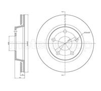 2x Disco freno ventilato 23-1734C METELLI per AUDI 100 C3 Tre volumi A8 D2