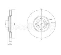 2x Disco freno ventilato 23-1768C METELLI per FORD ECOSPORT
