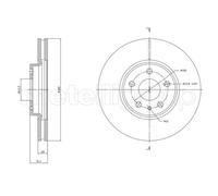 Metelli Disco freno 23-1790C ventilato anteriore per Ford Mondeo V (Hatchback/Turnier)