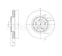 2x Disco freno ventilato 23-1829C METELLI per HONDA CR-V IV