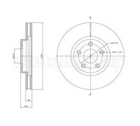 2x Disco freno ventilato 23-1834C METELLI per FORD S-MAX GALAXY III