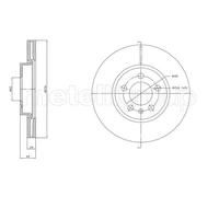 Metelli Disco freno 23-1842C Anteriore ventilato Ø276 mm per VW Polo/T-Cross