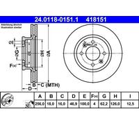 ATE Discofreno 24.0118-0151.1