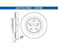 2x Disco freno ventilato 24.0118-0166.1 ATE per LEXUS SUZUKI TOYOTA
