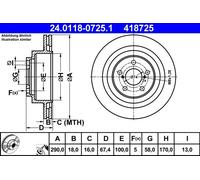 Coppia Dischi Freno Ate Post Per Subaru Outback Impreza Legacy