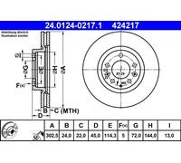 ATE 24.0124-0217.1 Disco freno