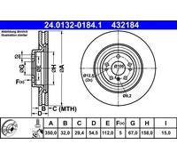 Discofreno ATE 24.0132-0184.1 per MERCEDES-BENZ GLE (W166) 3.0 2015-2018
