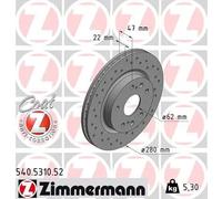 2x Disco freno ventilato 540.5310.52 ZIMMERMANN per SUZUKI SX4 S-CROSS VITARA