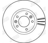 Jurid Disco freno 562126JC anteriore Ø283 mm ventilato rivestito per Peugeot 607 2 pezzi