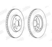 2x Disco freno ventilato 562165JC JURID per ROVER MG