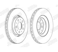 2x Disco freno ventilato 562173JC-1 JURID per VOLVO V70 I S80 I V70 II S60 I