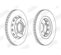 2x Disco freno ventilato 562176JC JURID per AUDI A8 D2 A6 C4 100 C4 Avant A6 C5
