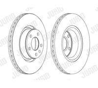 2x Disco freno ventilato 562271JC-1 JURID per AUDI A6 C6 Avant A6 C6