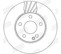 2x Disco freno ventilato 562312JC JURID per MERCEDES-BENZ