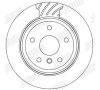 2x Disco freno ventilato 562353J JURID per BMW 3 Touring 3