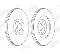 2x Disco freno ventilato 562389JC-1 JURID per AUDI A4 B6 Avant A4 B7 A4 B6