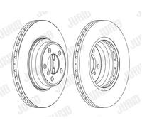 2x Disco freno ventilato 562401JC-1 JURID per BMW 7 6 6 Cabriolet 5 Touring