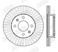 Jurid Disco freno 562425JC Anteriore Ventilato Ø241 mm Rivestito per Hyundai Getz