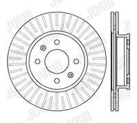 Jurid Disco freno 562427JC Anteriore Ø256 mm Ventilato Rivestito per Hyundai Getz 2x
