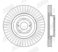 2x Disco freno ventilato 562439JC JURID per TOYOTA AVENSIS Familiare AVENSIS