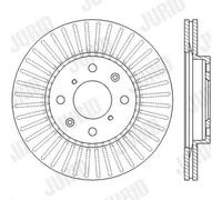 JURID Disco freno 562456JC ventilato Ø252 mm anteriore per Opel/Suzuki/Vauxhall 2 pezzi