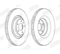 2x Disco freno ventilato 562506JC-1 JURID per AUDI A6 C6 A6 C6 Avant
