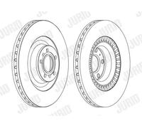 2x Disco freno ventilato 562517JC-1 JURID per AUDI VW