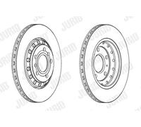 2x Disco freno ventilato 562518JC JURID per VW AUDI