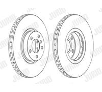 2x Disco freno ventilato 562520JC-1 JURID per BMW X5 X6