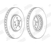 2x Disco freno ventilato 562522JC-1 JURID per BMW X5 X6