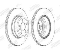 2x Disco freno ventilato 562523JC-1 JURID per BMW X5 X6