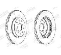 2x Disco freno ventilato 562534JC JURID per SUZUKI FIAT