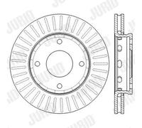 2x Disco freno ventilato 562575JC JURID per SMART MITSUBISHI